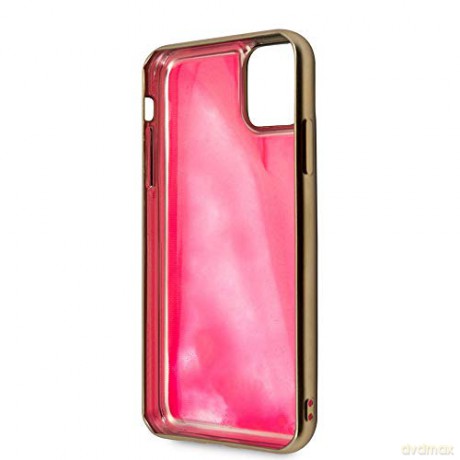 Guess GUHCN58GLTRPI iPhone 11 Pro różowy/pink hard case Glow in the Dark Sand Matte