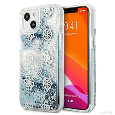 Guess GUHCP13MLGPEBL iPhone 13 6,1" niebieski/blue hardcase Peony Liquid Glitter