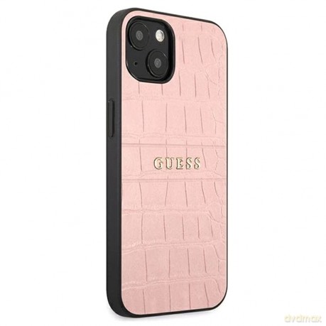 Guess GUHCP13SPCRBPI iPhone 13 mini 5,4" różowy/pink Croco Strap Collection