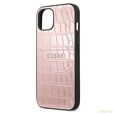 Guess GUHCP13SPCRBPI iPhone 13 mini 5,4" różowy/pink Croco Strap Collection