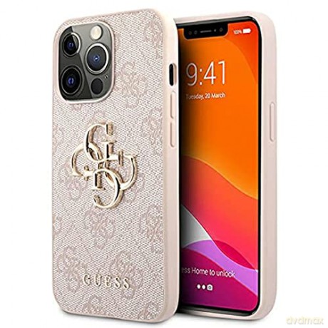 Guess GUHCP13X4GMGPI iPhone 13 Pro Max 6,7" różowy/pink hardcase 4G Big Metal Logo