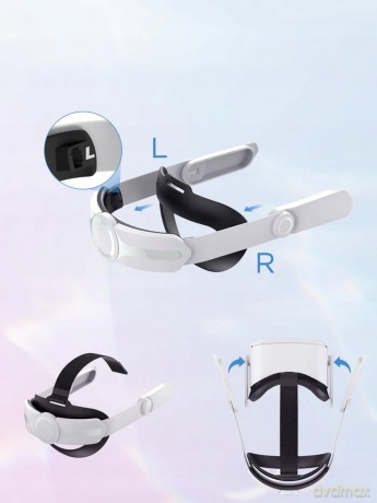 Joyroom pasek Oculus Quest 2 regulowana elastyczna opaska biały (JR-QS1)