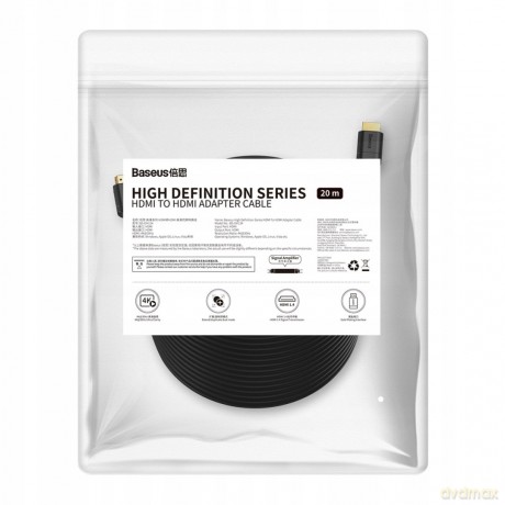 Kabel HDMI - HDMI 2.0 1080p 60Hz 20m Baseus - czarny