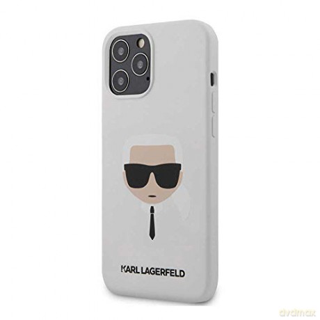 Karl Lagerfeld KLHCP12MSLKHWH iPhone 12/12 Pro 6,1" biały/white hardcase Silicone Karl`s Head