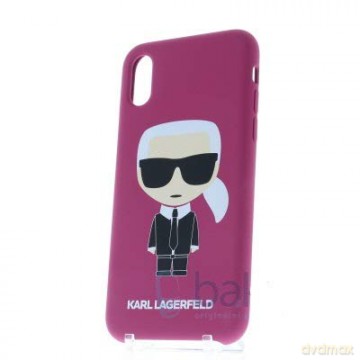Karl Lagerfeld KLHCPXSLFKFU iPhone X/Xs hardcase fuksja/fushia Silicone Ikonik
