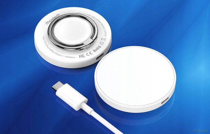 Ładowarka indukcyjna MagSafe Choetech T603-F z uchwytem - biała
