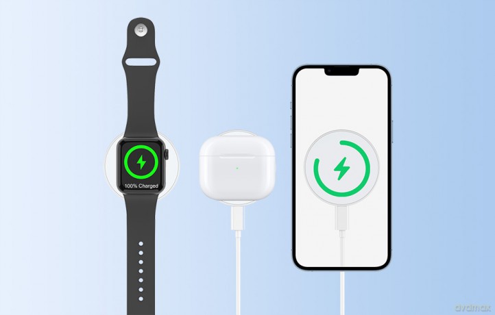Ładowarka indukcyjna MagSafe Choetech T603-F z uchwytem - biała