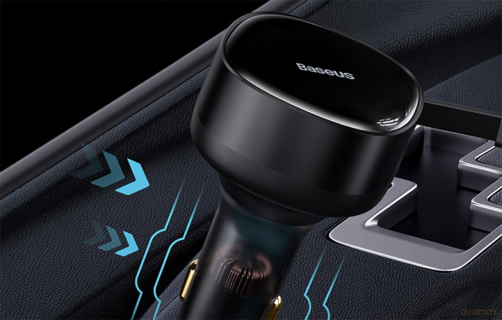 Ładowarka samochodowa 2w1 33W 2x USB C (męskie) Baseus Enjoyment - czarna