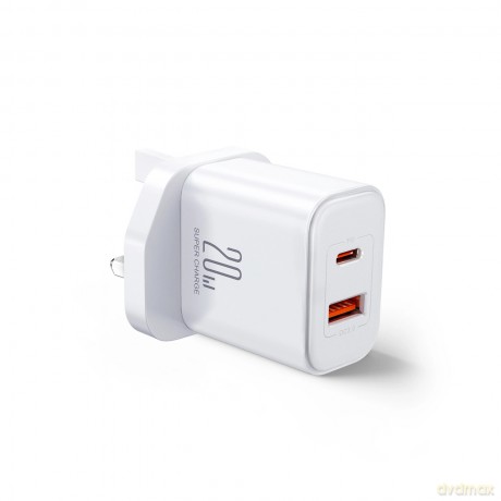 Ładowarka UK Joyrooom FlashSeries JR-TCF05 20W USB-A USB-C - biała