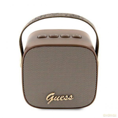 Mini głośnik Guess 4G Leather Script Logo - brązowy