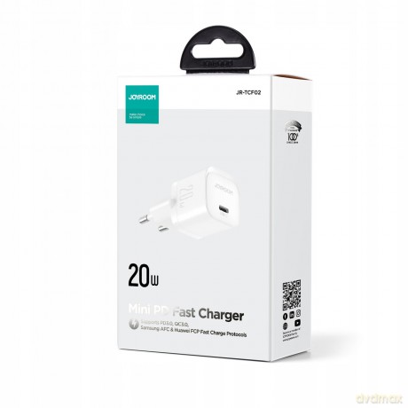 Mini ładowarka USB C 20W PD Joyroom JR-TCF02 - biała