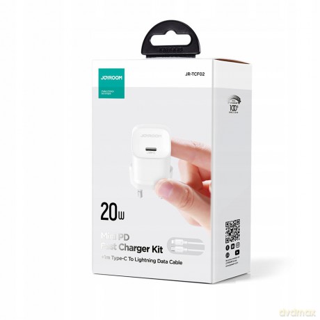 Mini ładowarka USB C 20W PD Joyroom JR-TCF02 - biała