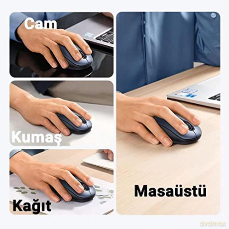 Myszka bezprzewodowa USB 2.4GHz Ugreen MU105 - granatowa