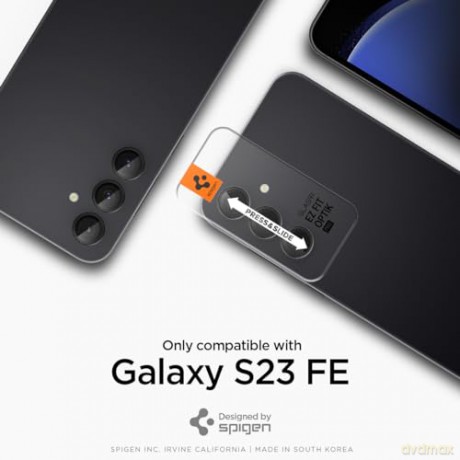 OSŁONA APARATU SPIGEN OPTIK.TR "EZ FIT" CAMERA PROTECTOR 2-PACK GALAXY S23 FE BLACK