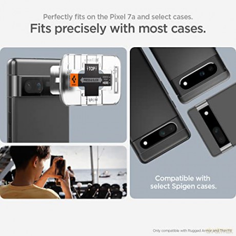OSŁONA APARATU SPIGEN OPTIK.TR "EZ FIT" CAMERA PROTECTOR 2-PACK GOOGLE PIXEL 7A BLACK