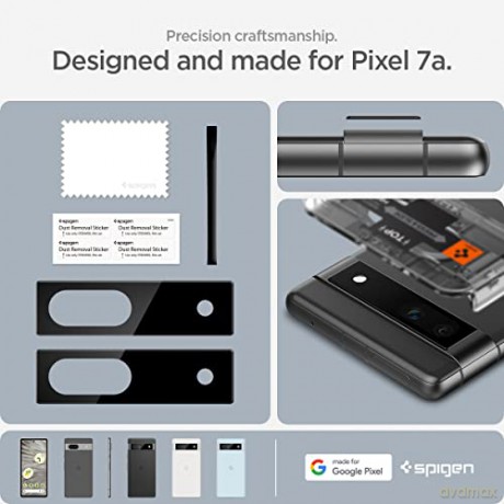 OSŁONA APARATU SPIGEN OPTIK.TR "EZ FIT" CAMERA PROTECTOR 2-PACK GOOGLE PIXEL 7A BLACK