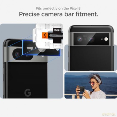 OSŁONA APARATU SPIGEN OPTIK.TR "EZ FIT" CAMERA PROTECTOR 2-PACK GOOGLE PIXEL 8 BLACK