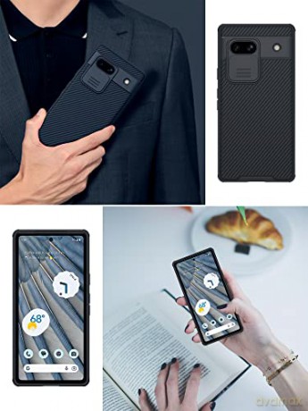 Pancerne etui Google Pixel 7a z osłoną na aparat Nillkin CamShield Pro Case - czarne