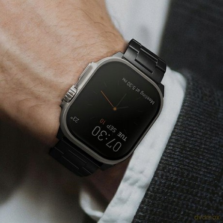 Pasek Uniq Osta Stainless Steel na Apple Watch 1/2/3/4/5/6/7/8/SE/SE2/Ultra 42/44/45/49mm - czarny