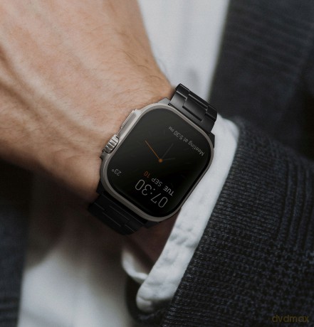Pasek Uniq Osta Stainless Steel na Apple Watch 1/2/3/4/5/6/7/8/SE/SE2/Ultra 42/44/45/49mm - czarny