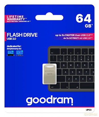 Pendrive 64 GB USB 3.2 Gen 2 UPO3 Goodram - srebrny