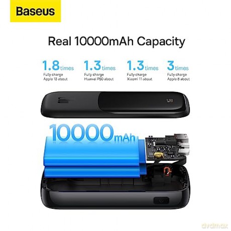 Powerbank 10000mAh 20W Baseus Qpow Pro Overseas Edition + kabel USB C 3A - czarny