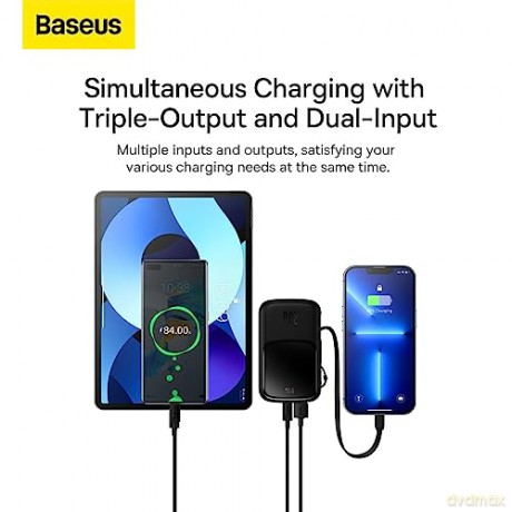 Powerbank 10000mAh 20W Baseus Qpow Pro Overseas Edition + kabel USB C 3A - czarny