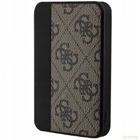 Powerbank Guess 4G Leather Metal Logo 15W 5000mAh - brązowy