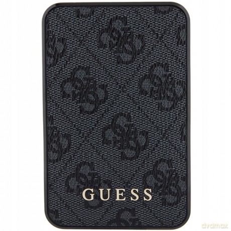 Powerbank Guess 4G Leather Metal Logo 15W 5000mAh - czarny