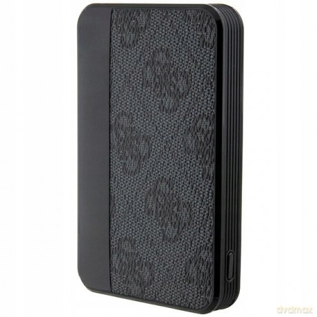 Powerbank Guess 4G Leather Metal Logo 15W 5000mAh - czarny