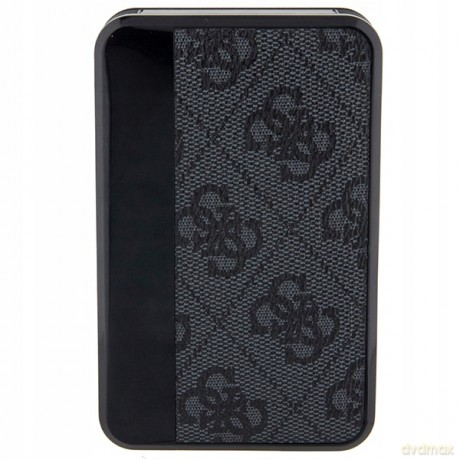 Powerbank Guess 4G Leather Metal Logo 18W 10000mAh - czarny