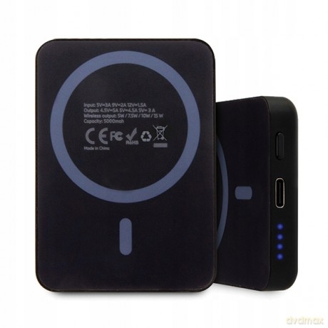Powerbank indukcyjny BMW M Collection MagSafe 15W 5000mAh + kabel - czarny