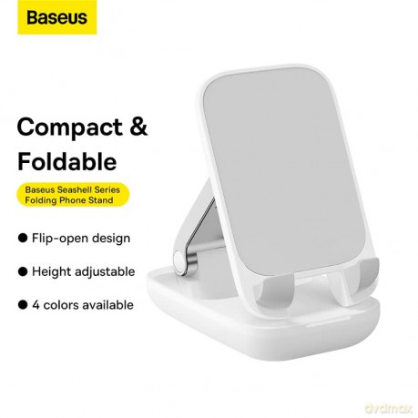 Regulowany stojak na telefon Baseus Seashell Series - biały