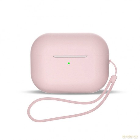 Silikonowe etui do AirPods 3 + pasek na nadgarstek smycz - różowe