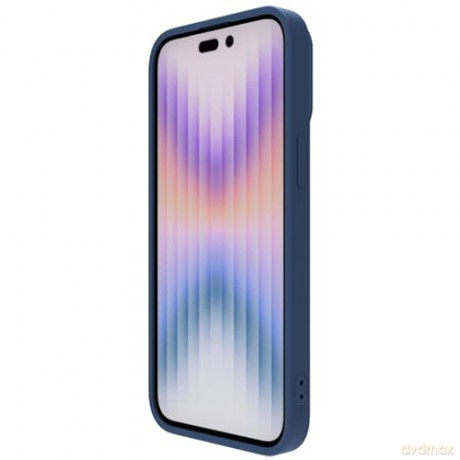 Silikonowe etui Nillkin CamShield Silky Silicone Case do iPhone 15 Pro z osłoną na aparat - ciemnoniebieski