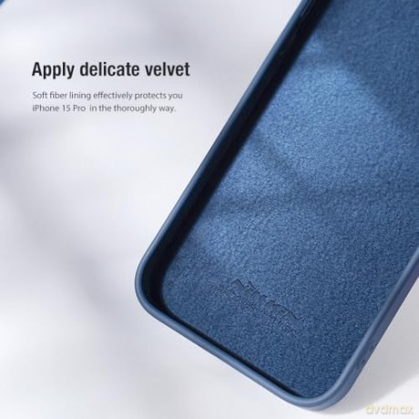 Silikonowe etui Nillkin CamShield Silky Silicone Case do iPhone 15 Pro z osłoną na aparat - zielone