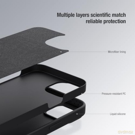 Silikonowe etui Nillkin CamShield Silky Silicone Case do iPhone 15 Pro z osłoną na aparat - zielone