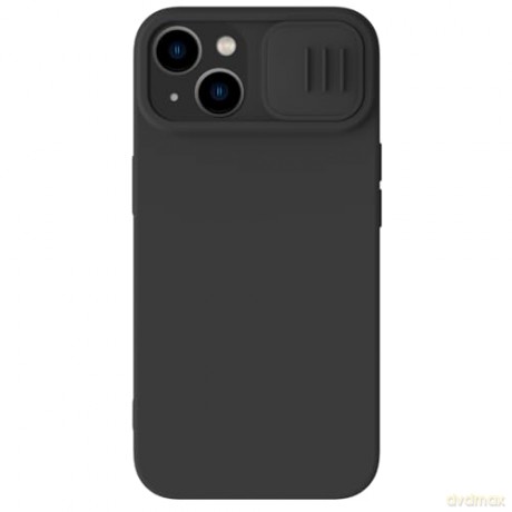 Silikonowe etui Nillkin CamShield Silky Silicone Case do iPhone 15 z osłoną na aparat - czarne