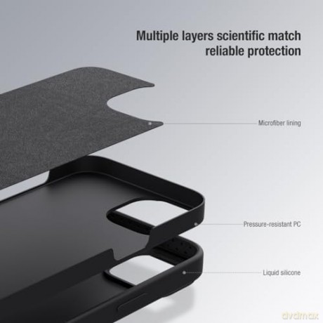 Silikonowe etui Nillkin CamShield Silky Silicone Case do iPhone 15 z osłoną na aparat - czarne