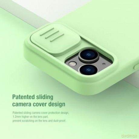 Silikonowe etui Nillkin CamShield Silky Silicone Case do iPhone 15 z osłoną na aparat - czarne
