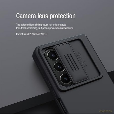 Silikonowe etui Nillkin CamShield Silky Silicone Case do Samsung Galaxy Z Fold 5 z osłoną na aparat - ciemnoniebieskie