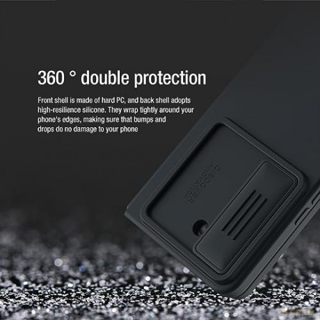 Silikonowe etui Nillkin CamShield Silky Silicone Case do Samsung Galaxy Z Fold 5 z osłoną na aparat - ciemnoniebieskie