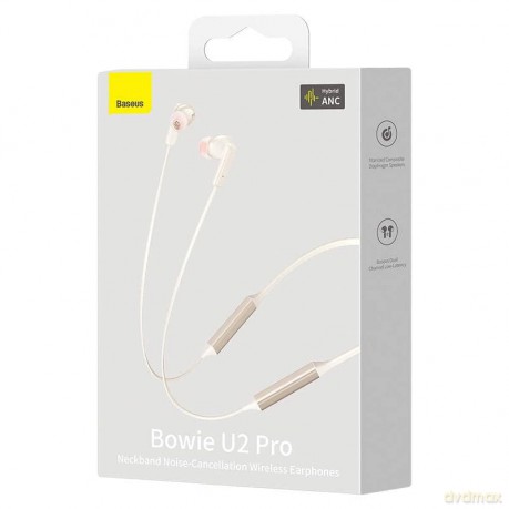 Słuchawki bezprzewodowe Bluetooth TWS ANC Baseus Bowie U2 Pro - kremowo-białe