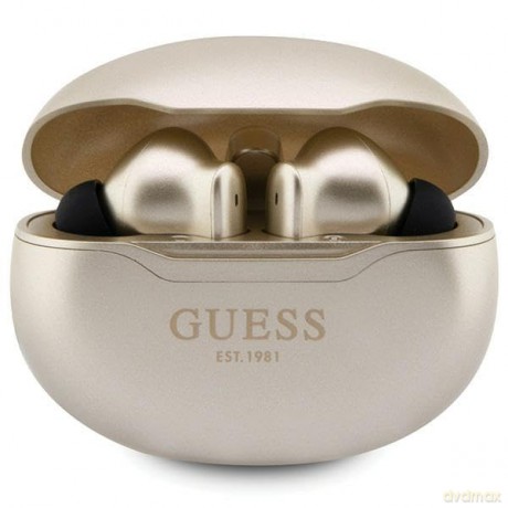 Słuchawki Bluetooth Guess Classic EST TWS + stacja dokująca - złote