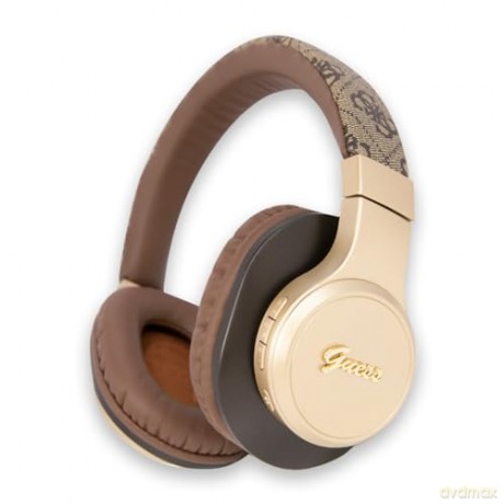 Słuchawki nauszne Guess 4G Script Bluetooth - brązowe