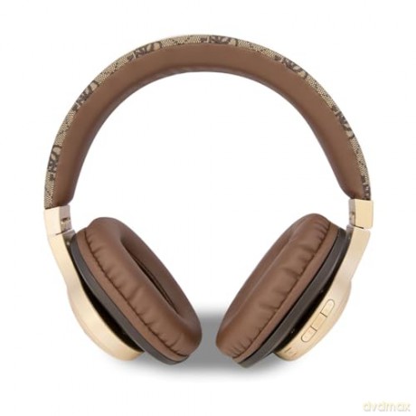 Słuchawki nauszne Guess 4G Script Bluetooth - brązowe