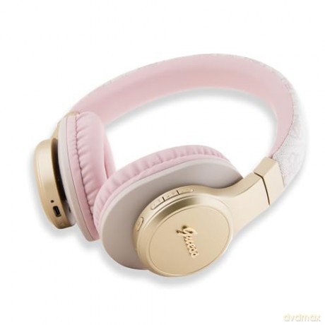 Słuchawki nauszne Guess 4G Script Bluetooth - różowe