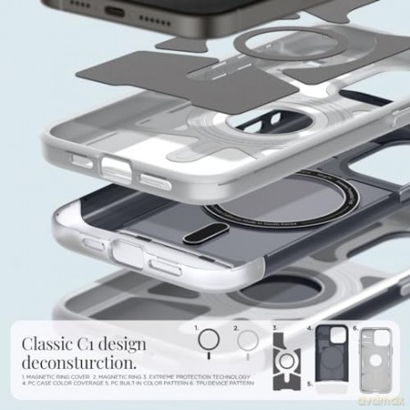 SPIGEN CLASSIC C1 MAG MAGSAFE IPHONE 15 PRO GRAPHITE