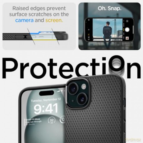 SPIGEN LIQUID AIR IPHONE 15 MATTE BLACK