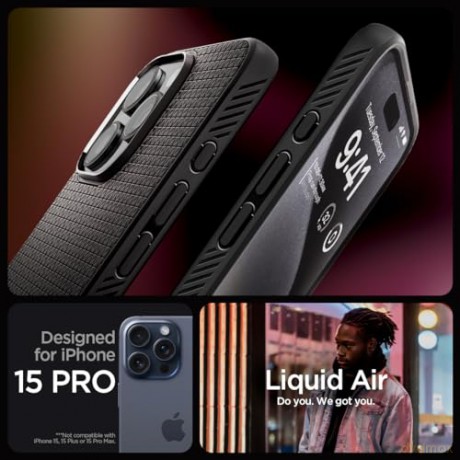 SPIGEN LIQUID AIR IPHONE 15 PRO MATTE BLACK